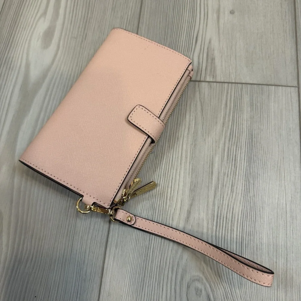 Michael Kors Ciara Zip Tote Bag Pink‎ Saffiano Leather Shoulder Bag & Wallet